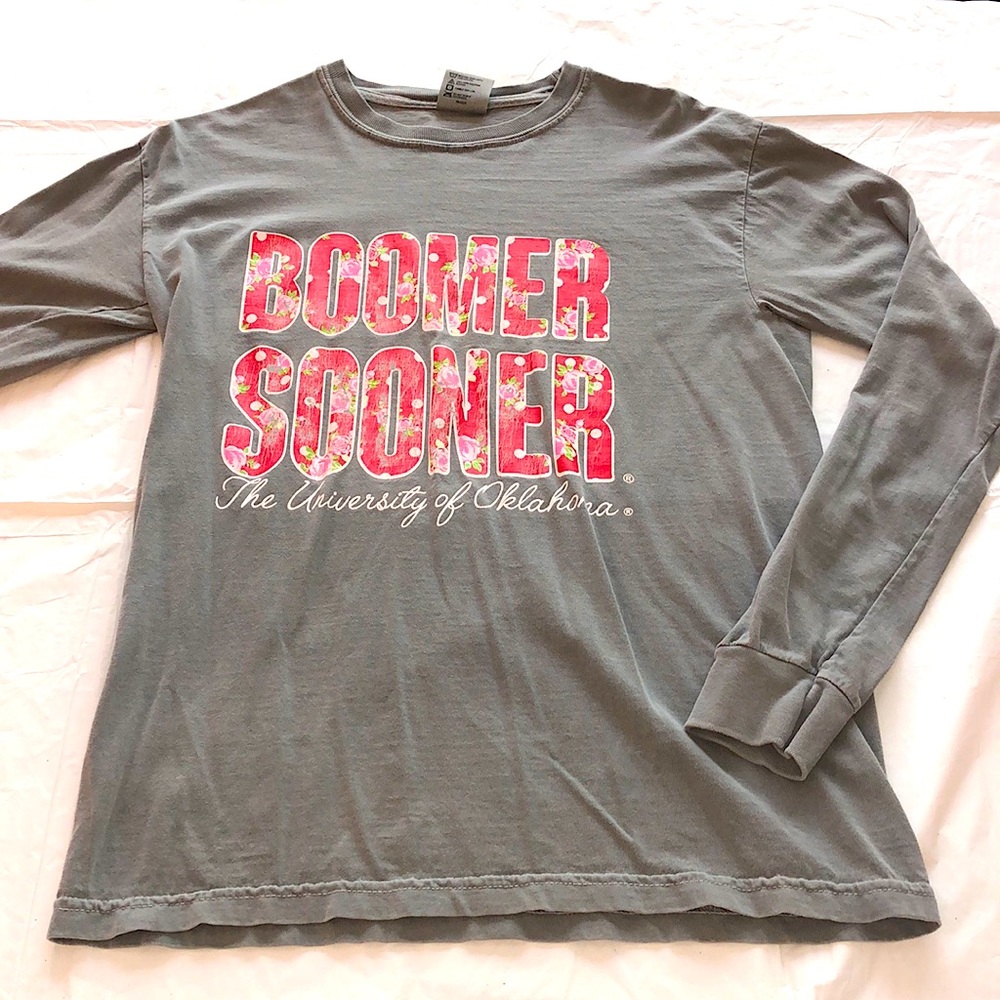 Oklahoma Sooners Tee (Gray & Red) - Small